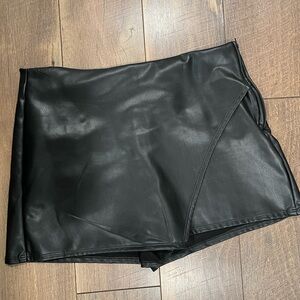Altar'd State Black Leather Skirt